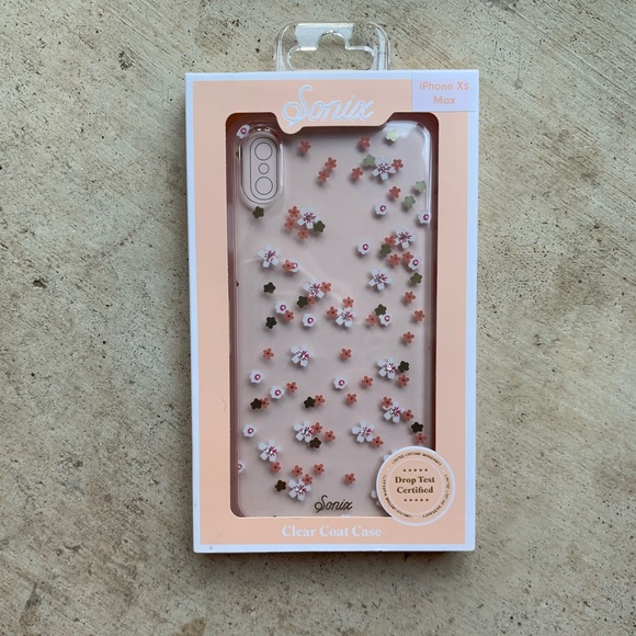NWT Sonix iPhone Case Floral Pink & White Rhinestone - XS Max - Picture 4 of 5